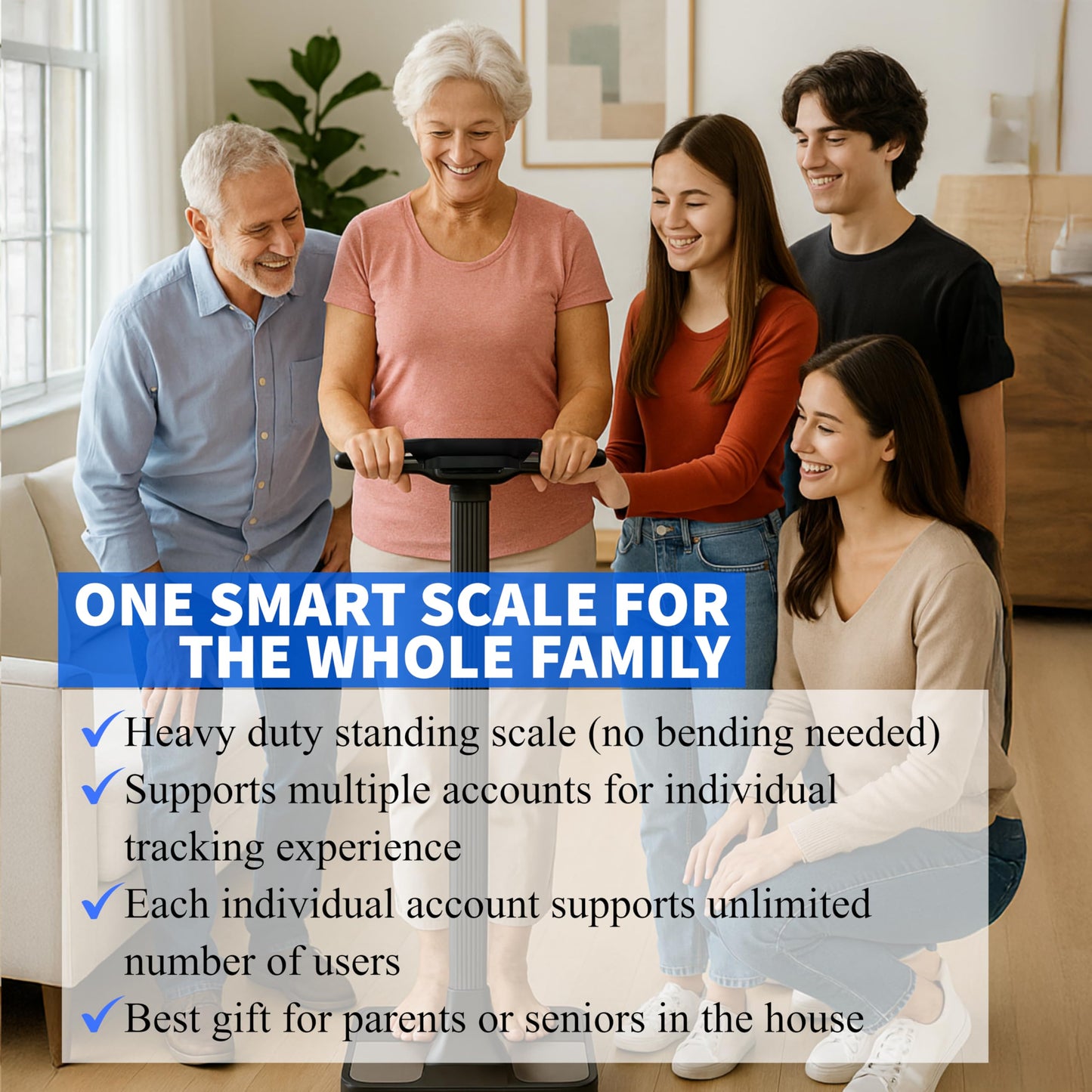 Homerz Body Fat Scale – Smart Scale with BMI, Body Fat, Muscle Mass, FSA/HSA Eligible Body Composition Scale with Digital Weight Tracking, Body Scan Scale with Handle, Body Scanner, Biometric Analyzer