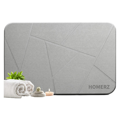 Homerz Stone Bath Mat – Premium Diatomaceous Earth Bath Mat, Rock Absorbent Bath Mats for Bathroom, Modern Stone Drying Mat, Shower Mat Outside Shower, Tapetes para Baño 23.6"x15.3"