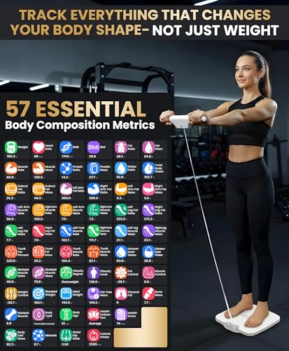 Homerz Smart Body Fat Scale with Handle – BMI, Body Composition & Muscle Mass Analyzer (FSA/HSA Eligible)